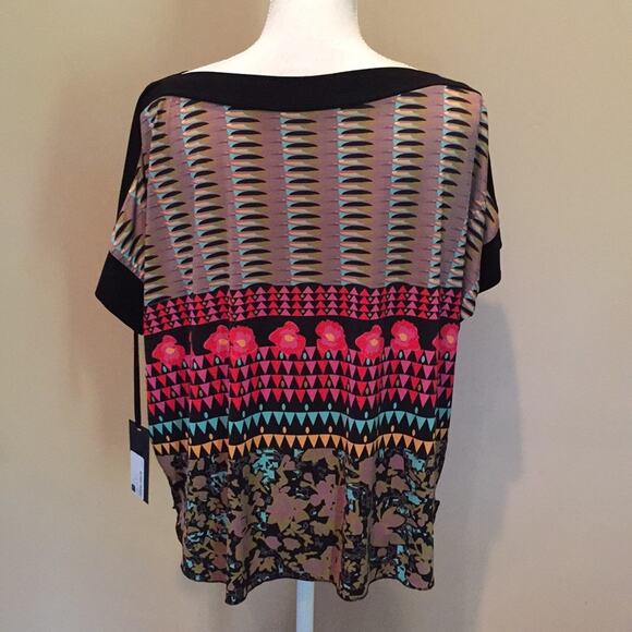 VOLT Design Cobi Top Vibrant Colors Drape NWT - Picture 3 of 7